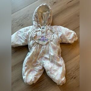 London Fog baby snowsuit 12 months vintage floral